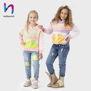 Fleece Sweatshirts Sequin Pockets Hoodie Pullover